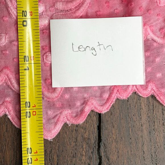 Love Shack Fancy Pink Boho Swiss Dot Eyelet Cotton Bronte XS - Picture 9 of 9
